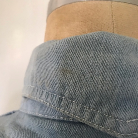 Your favorite 70s cotton denim hand-embroidered mushrooms lady bug Boho  shirt ! - Picture 9 of 16